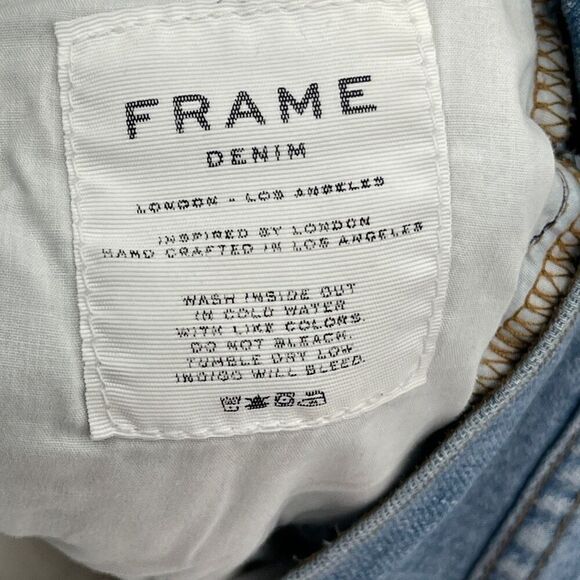 Frame Barkley Cotton Stretch L’ Homme Skinny Distressed Denim Jeans Size 32 - Picture 9 of 9